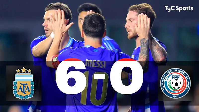 Giao hữu, Puerto Rico vs Argentina 0-6: Ngôi sao Messi dấu ấn kiến tạo, Mac Allister, Lautaro Martinez đua tài ghi cú đúp, Montiel lập công, Echevarria phản lưới nhà 
