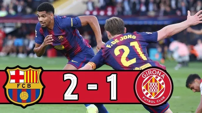 Barcelona vs Girona 2-1: Yamal kiến tạo, Pedri mở bàn, Witsel gỡ hòa, HLV Hansi Flick nhận thẻ đỏ, De Jong căng ngang, Araujo chốt hạ 3 điểm, Barca tạm dẫn đầu La Liga 