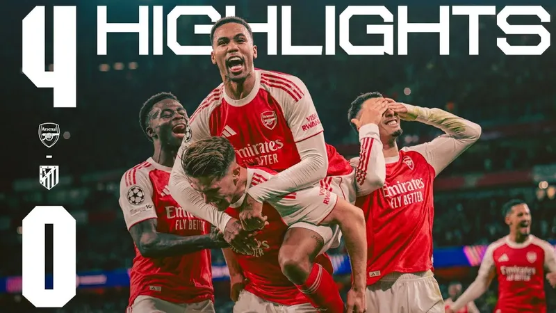 Arsenal vs Atletico Madrid 4-0: Tâm điểm hiệp 2, Gabriel khai bàn, Martinelli tỏa sáng sau 7 phút, Gyokeres xuất thần cú đúp, hạ gục HLV Diego Simeone