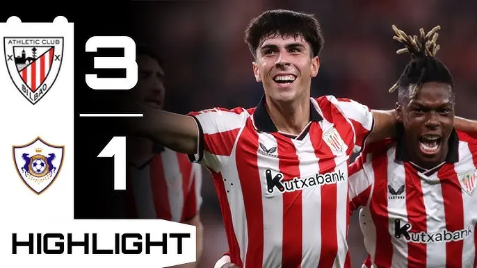 Athletic Bilbao vs Qarabag 3-1: Leandro Andrade sớm gieo hy vọng ngay phút thứ 1 nhưng Gorka Guruzeta ghi cú đúp, Robert Navarro ấn định chiến thắng ngược dòng