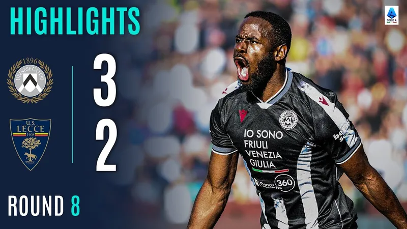 Udinese vs Lecce 3-2: Jesper Karlstrom, Keinan Davis sớm áp đảo tỷ số, Medon Berisha lập công, Adam Buksa chốt hạ chiến thắng, Konan N'Dri ngược dòng bất thành