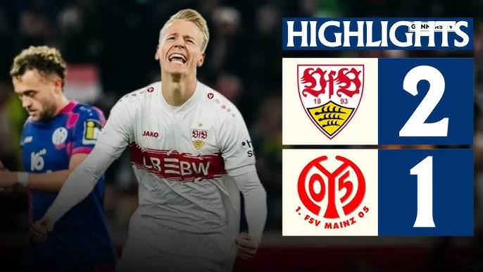 Stuttgart vs Mainz 2-1: Nadiem Amiri mở tỷ số nhờ chấm penalty, Chris Fuhrich sút xa ghi bàn siêu phẩm gỡ hòa, Deniz Undav bấm bóng ấn định chiến thắng