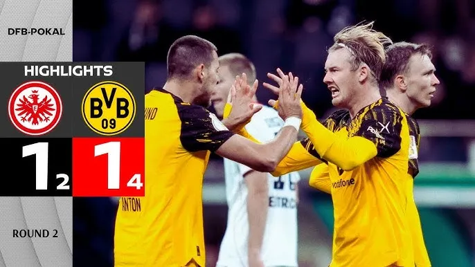 Frankfurt vs Borussia Dortmund 1-1 (pen 2-4): Knauff thắp tia hy vọng, trọng tài VAR chính xác, Brandt gỡ hòa, Ritsu Doan, Chaibi hỏng penalty, Dortmund vào vòng 1/8 DFB Cup