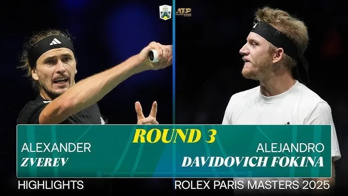 Alexander Zverev vs A. Davidovich Fokina 6-2, 6-4: Nhanh chóng hạ Fokina, Zverev bước tiếp tứ kết Paris Masters gặp Daniil Medvedev