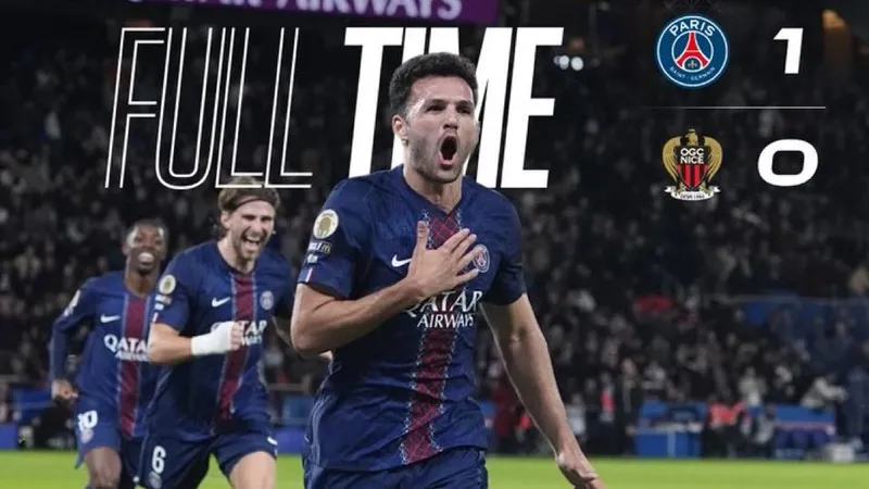 PSG vs Nice 1-0: Dàn công Kvaratskhelia, Mayulu, Barcola tịt ngòi, HLV Enrique tung Dembele, Goncalo Ramos lập tức PSG giành chiến thắng, củng cố ngôi đầu Ligue 1