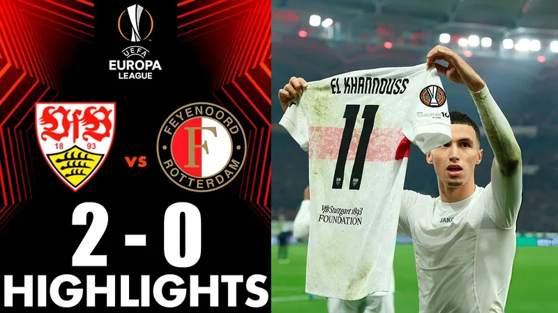 Stuttgart vs Feyenoord 2-0: Tâm điểm 6 phút cuối trận, Bilal El Khannouss mở bàn phút 84', Deniz Undav ấn định chiến thắng phút 90'+1