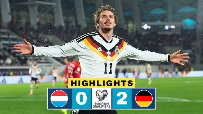 Luxembourg vs Đức 0-2: Tâm điểm hiệp 2, Woltemade xuất thần tỏa sáng cú đúp, Đức vượt mặt Slovakia xếp nhất bảng A vì hơn hiệu số phụ