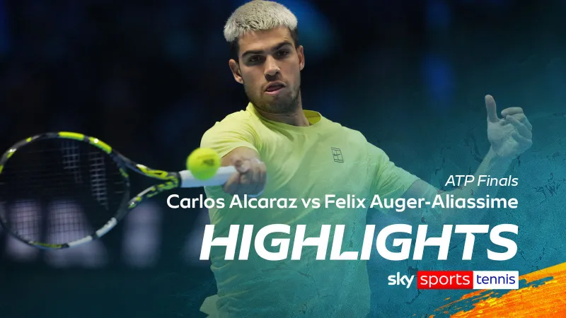 Carlos Alcaraz vs Felix Auger-Aliassime 6-2, 6-4: Dễ dàng hạ Aliassime, Alcaraz quyết đấu cùng Jannik Sinner ở chung kết ATP Finals 2025