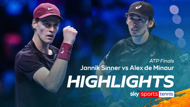 Jannik Sinner vs Alex De Minaur 7-5, 6-2: Mất 1 giờ 53 phút để hạ De Minaur, Sinner giành vé chung kết ATP Finals 2025, gặp Carlos Alcaraz hoặc Felix Auger-Aliassime