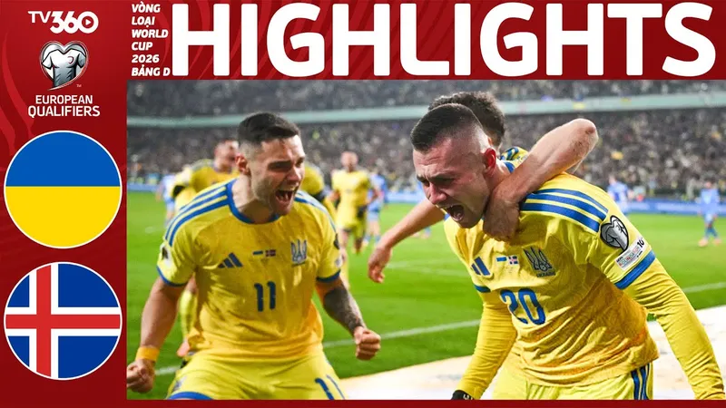 Ukraine vs Iceland 2-0: Tâm điểm 7 phút cuối, Oleksandr Zubkov mở bàn phút 83, Oleksii Gutsuliak chốt hạ chiến thắng phút 90+3