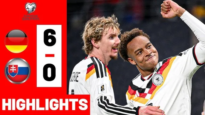 Đức vs Slovakia 6-0: Lần lượt Woltemade, Gnabry, Sane, Baku, Ouedraogo "nã đạn", "Cỗ xe tăng" Đức nghiền nát đối thủ, giành gọn ngôi đầu bảng A