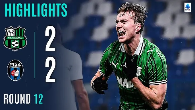 Sassuolo vs Pisa 2-2: M'Bala Nzola mở bàn trên chấm penalty, Nemanja Matic lập tức gỡ hòa, Henrik Meister lập công, Kristian Thorstvedt kịp chia điểm phút bù giờ