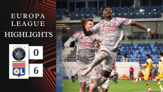 Maccabi Tel Aviv vs Lyon 0-6: Abner Vinicius sớm gieo sầu phút thứ 4, Corentin Tolisso xuất thần hattrick, Moussa Niakhate, Adam Karabec vụi dập đối thủ