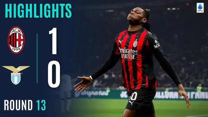 AC Milan vs Lazio 1-0: Fikayo Tomori căng ngang, Rafael Leao đệm bóng cận thành đẹp mắt, Milan vượt mặt Roma dẫn đầu Serie A