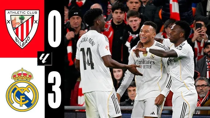 Athletic Bilbao vs Real Madrid 0-3: Mbappe ghi cú đúp, kiến tạo giúp Camavinga góp công chiến thắng 