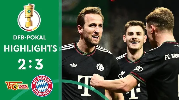 Union Berlin vs Bayern Munich 2-3: Leopold Querfeld ghi cú đúp penalty, Ilyas Ansah, Diogo Leite phản lưới nhà, Harry Kane ghi danh tứ kết DFB Cup