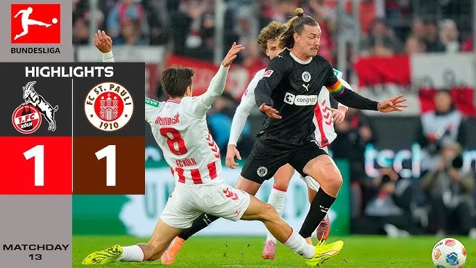 Cologne vs St Pauli 1-1: Hiệp 2 quyết định, Said El Mala mở bàn nhưng Ricky-Jade Jones kịp cứu thua phút bù giờ 