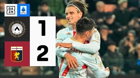 Udinese vs Genoa 1-2: Ruslan Malinovskyi mở bàn trên chấm penalty, Jakub Piotrowski gỡ hòa, Brooke Norton-Cuffy đệm bóng cận thành