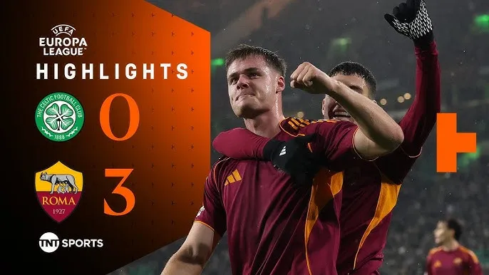 Celtic vs AS Roma 0-3: Liam Scales sớm phản lưới nhà, Evan Ferguson tỏa sáng cú đúp, chốt hạ thế trận, Roma vào tốp 10 Europa League 2025