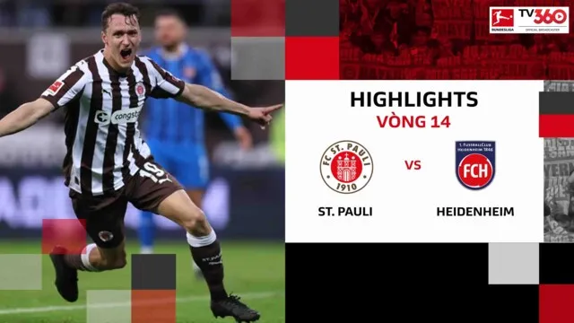 St. Pauli vs Hoffenheim 2-1: Martijn Kaars tỏa sáng cú đúp, ấn định trước cục diện, Eric Smith thẻ đỏ, Marvin Pieringer ghi bàn danh dự