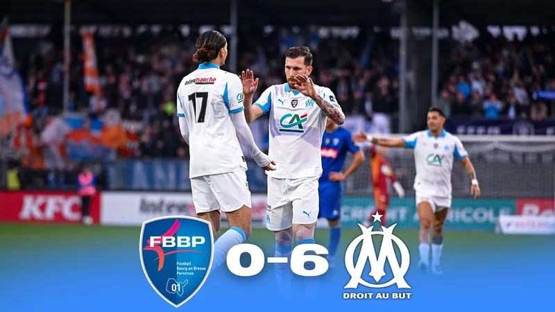 Bourg Peronnas vs Marseille 0-6: Lần lượt Balerdi, Greenwood, Hojbjerg, Paixao, Nadir, Mmadi vùi dập đối thủ 6 bàn thắng