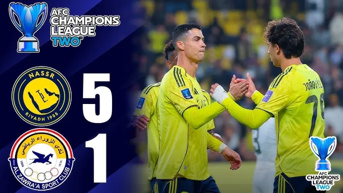 Al Nassr vs Al Zawraa 5-1: Kingsley Coman ghi cú đúp, Wesley, Al-Amri, Joao Felix vùi dập đối thủ, Ronaldo và đồng đội tạm xếp nhất bảng