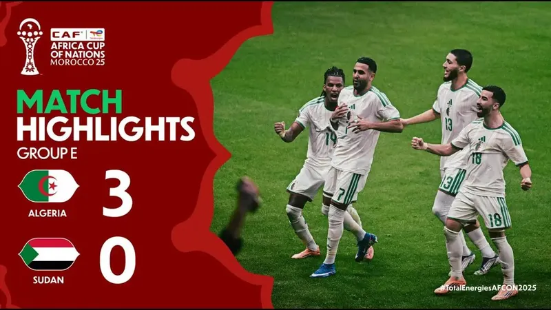 Algeria vs Sudan 3-0: Mahrez sớm mở bàn phút thứ 2, Adil nhận thẻ đỏ, Mahrez hoàn thành cú đúp, Maza góp công chiến thắng tưng bừng