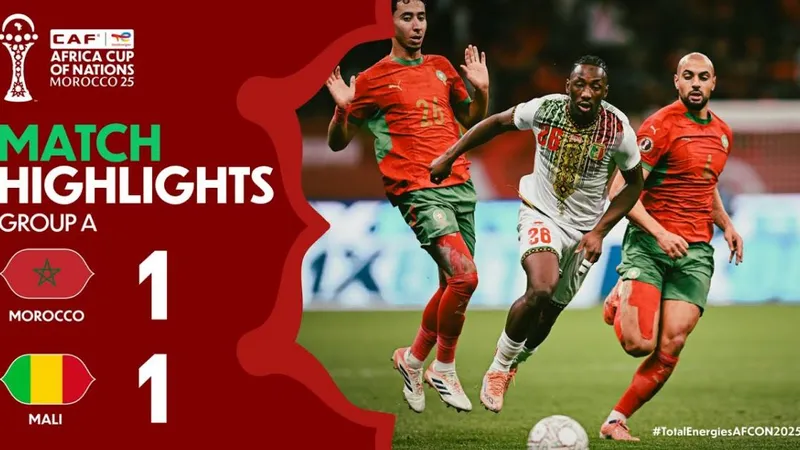 Morocco vs Mali 1-1: Tâm điểm 2 pha penalty của Diaz và Sinayoko, chia điểm nhẹ nhàng Morocco dẫn đầu bảng A, Mali xếp nhì bảng