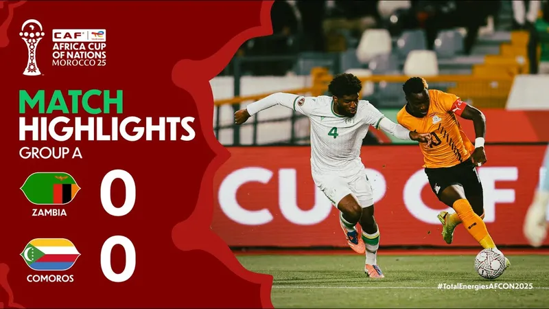 Zambia vs Comoros 0-0: Bất phân thắng bại, chia điểm hấp dẫn, Zambia hòa 2 trận có 2 điểm, Comoros có điểm đầu tiên