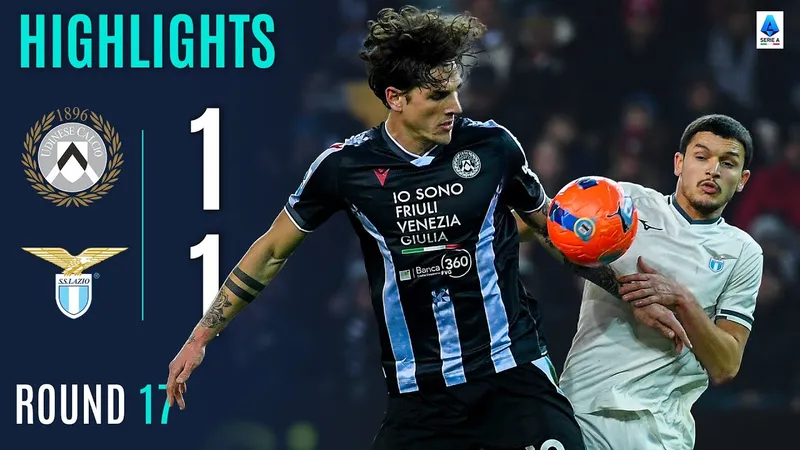 Udinese vs Lazio 1-1: Kịch tính 10 phút cuối, Matias Vecino mở bàn phút 80, Keinan Davis gỡ hòa phút 90+5, Lazio vuột chiến thắng đáng tiếc