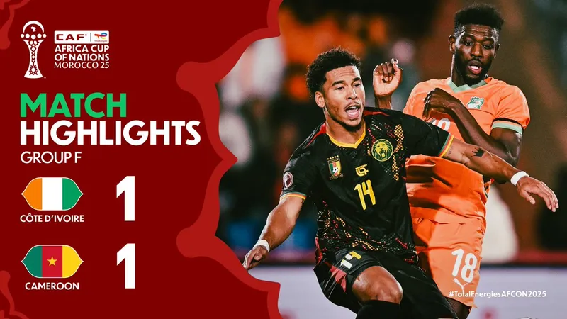 Bờ Biển Ngà vs Cameroon 1-1: Hiệp 2 quyết định, Amad Diallo cứa lòng điệu nghệ mở bàn, Konan bất ngờ phản lưới nhà, Bờ Biển Ngà đầu bảng F