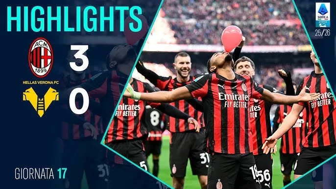 AC Milan vs Verona 3-0: Pulisic mở bàn, Nkunku ghi cú đúp nhờ penalty, Milan chỉ thua Inter 1 điểm, tạm xếp nhì Serie A