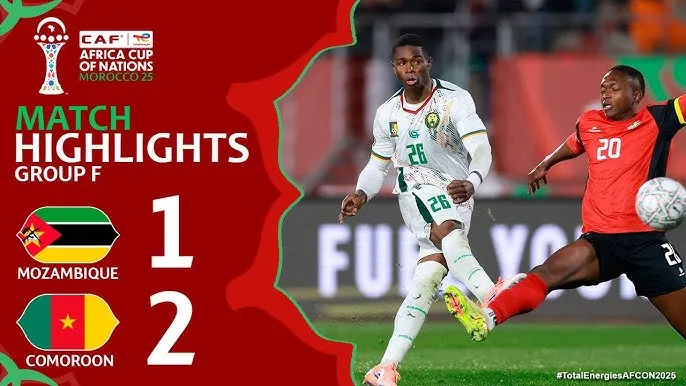 Mozambique vs Cameroon 1-2: Catamo mở bàn, Nene bất ngờ phản lưới nhà, Christian Kofane gặp Nam Phi vòng knock-out CAN Cup 2025