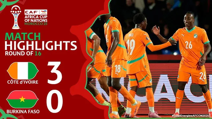 Bờ Biển Ngà vs Burkina Faso 3-0: Diallo, Diomande, Toure tỏa sáng, giành vé gặp Ai Cập ở Tứ kết CAN Cup 2025