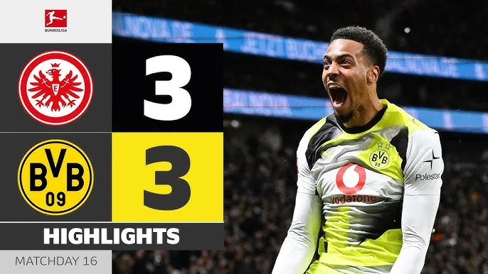 Frankfurt vs Borussia Dortmund 3-3: Beier, Nmecha áp đảo, Uzun, Ebnoutalib, Dahoud ngược dòng nhưng Chukwuemeka cứu thua Dortmund khó tin