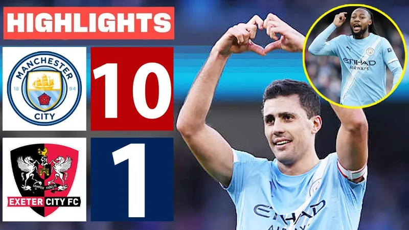 Man City vs Exeter 10-1: Alleyne, Rodri, Lewis, Semenyo, Reijnders, O'Reilly, McAidoo đua tài trút mưa bàn thắng, Pep Guardiola thắng tỷ số khó tin
