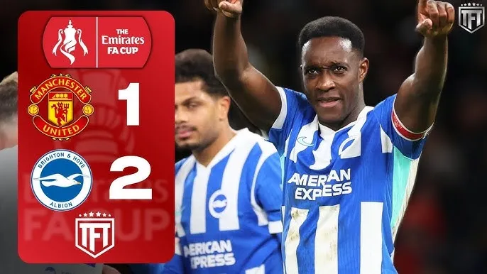 Man United vs Brighton 1-2: Gruda, Welbeck sớm áp đảo thế trận, Sesko lập công, Lacey nhận thẻ đỏ, MU muối mặt bị loại khỏi FA Cup