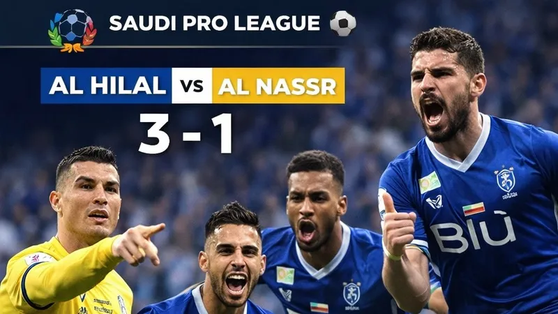 Al Hilal vs Al Nassr 3-1: Ronaldo tỏa sáng nhưng Al Dawsari gỡ hòa, Al Aqidi bị thẻ đỏ, Kanno, Neves giúp Al Hilal vượt mặt Al Nassr tới 7 điểm