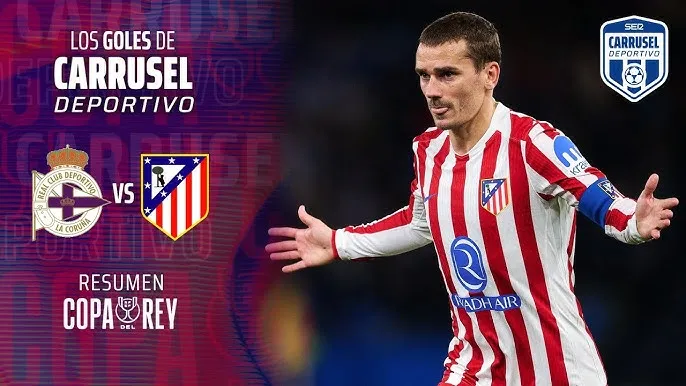 Deportivo vs Atletico Madrid 0-1: Antoine Griezmann sút phạt siêu phẩm ghi bàn duy nhất, HLV Diego Simeone bước tiếp Copa del Rey