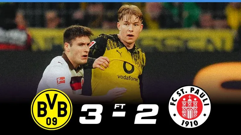Borussia Dortmund vs St Pauli 3-2: Julian Brandt, Karim Adeyemi lập công, James Sands, Jade Jones gỡ hòa, Emre Can ấn định chiến thắng nhờ chấm penalty