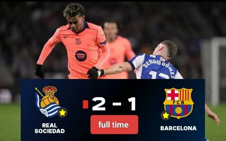 Sociedad vs Barcelona 2-1: Oyarzabal mở bàn, Yamal kiến tạo, Rashford gỡ hòa, Guedes lập tức tỏa sáng, Soler thẻ đỏ, Barca bại trận