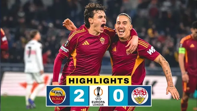 AS Roma vs Stuttgart 2-0: Niccolo Pisilli xuất thần cú đúp bàn thắng, Roma củng cố tốp 8 Europa League