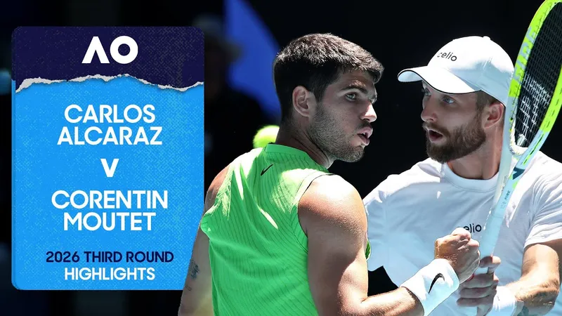Carlos Alcaraz vs Corentin Moutet 6-2, 6-4, 6-1: Hạ Moutet chớp nhoáng, Alcaraz gặp Tommy Paul ở vòng 4 Australian Open