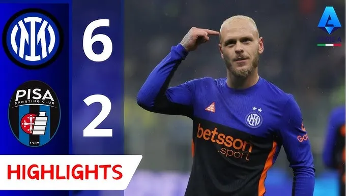 Inter Milan vs Pisa 6-2: Khó tin 8 bàn thắng, Moreo xuất thần cú đúp, Zielinski, Martinez, Esposito, Dimarco, Bonny, Mkhitaryan ngược dòng