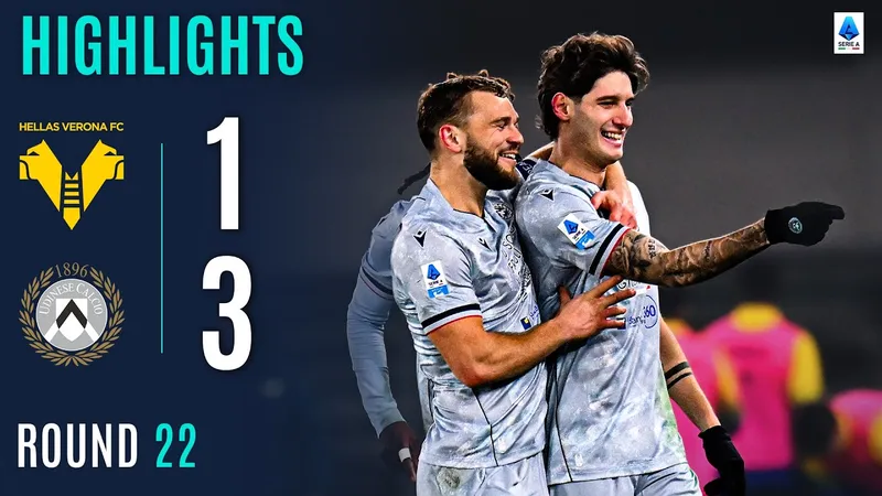 Verona vs Udinese 1-3: Arthur Atta mở bàn, Gift Orban lập tức gỡ hòa, Alessandro Zanoli, Keinan Davis chốt hạ chiến thắng