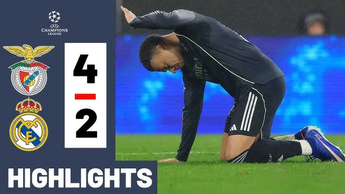Benfica vs Real Madrid 4-2: Mbappe, Schjelderup đua tài ghi cú đúp, Pavlidis, Trubin tạo địa chấn hạ Real, Asencio, Rodrygo bị thẻ đỏ