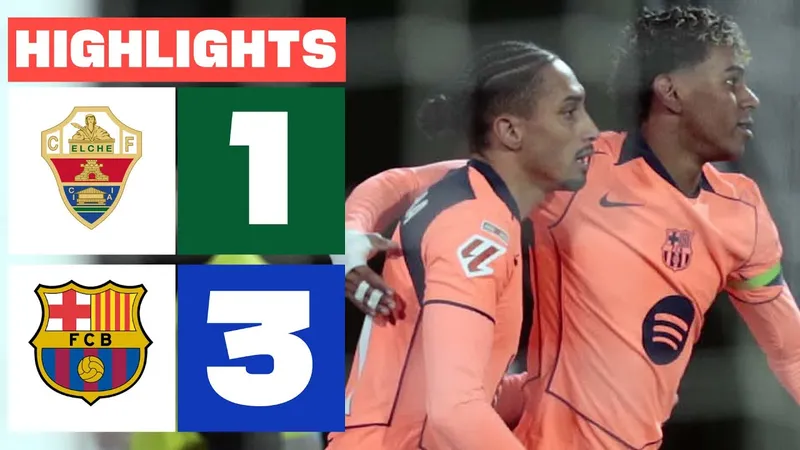 Elche vs Barcelona 1-3: Tài năng Yamal sớm tỏa sáng, Rodriguez gỡ hòa nhưng Torres, Rashford chốt hạ chiến thắng, Barca củng cố ngôi đầu La Liga
