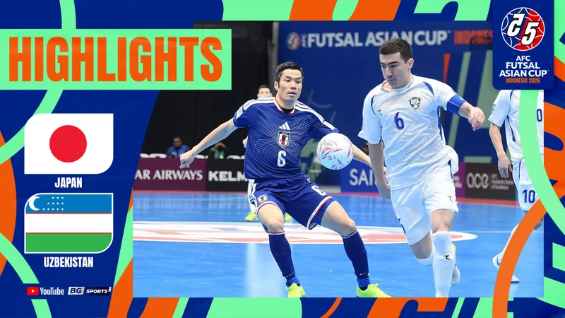 Futsal Nhật Bản vs Futsal Uzbekistan 2-1: Shafran mở bàn nhưng Shoto Yamanaka ghi cú đúp ngược dòng, bước tiếp tứ kết gặp Afghanistan hoặc Iran