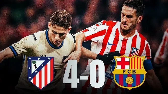 Atletico Madrid vs Barcelona 4-0: Eric Garcia sớm phản lưới nhà, Griezmann, Lookman, Alvarez thăng hoa tỷ số không tưởng, Barca khó lượt về