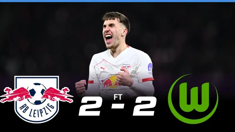 RB Leipzig vs Wolfsburg 2-2: Hiệp 2 Mohamed Amoura mở bàn, Mattias Svanberg, Yan Diomande, Brajan Gruda đua tài, chia điểm kịch tính